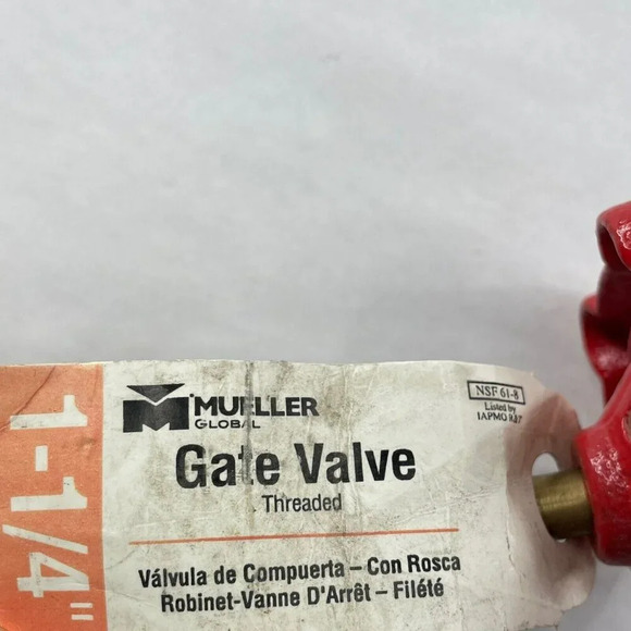Mueller Global Gate Valve Threaded Valve 1-1/4" 200 W0G Manual Operation - Picture 7 of 7